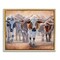 Stupell Industries Trotting Longhorn Cattle Floating Frame, design by James Corwin